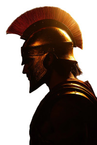 Spartan Warrior Silhouette V4 Vinyl Car Decal Sticker – Waterproof & UV-Resistant 8"