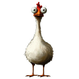 Funny Fat Chicken Vinyl Car Decal Sticker – Waterproof & UV-Resistant 8"