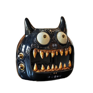 Dancing Airfryer Monster Vinyl Car Decal Sticker – Waterproof & UV-Resistant 8"