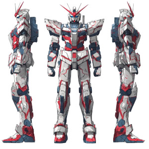 Gundam Ultraman Hybrid Vinyl Car Decal Sticker – Waterproof & UV-Resistant 8"