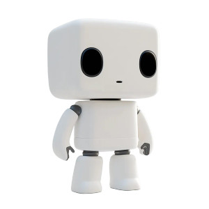 Chibi Robot Character V2 Vinyl Car Decal Sticker – Waterproof & UV-Resistant 8"