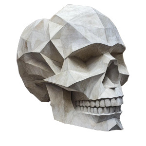 Geometric Skull Sculpture Vinyl Car Decal Sticker – Waterproof & UV-Resistant 8" Geometric Skull Sculpture Vinyl Car Decal Sticker – Waterproof & UV-Resistant 8"