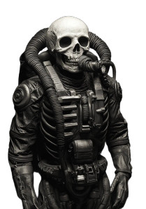 Space Suit Skeleton Vinyl Car Decal Sticker – Waterproof & UV-Resistant 8"