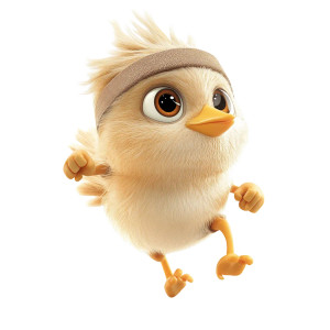 Cute Running Bird Vinyl Car Decal Sticker – Waterproof & UV-Resistant 8"