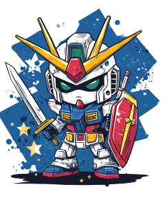Chibi Gundam Warrior Vinyl Car Decal Sticker – Waterproof & UV-Resistant 8" Chibi Gundam Warrior Vinyl Car Decal Sticker – Waterproof & UV-Resistant 8"
