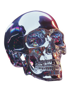 Abstract Holographic Skull Vinyl Car Decal Sticker – Waterproof & UV-Resistant 8"