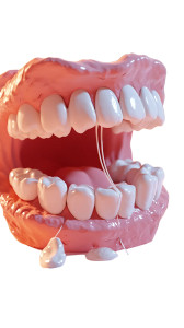 Clay Dentures Floss Vinyl Car Decal Sticker – Waterproof & UV-Resistant 8"