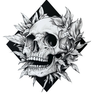Funky Skull Diamond Vinyl Car Decal Sticker – Waterproof & UV-Resistant 8"
