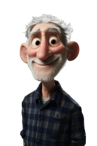 Pixar-Style De Niro Vinyl Car Decal Sticker – Waterproof & UV-Resistant 8"
