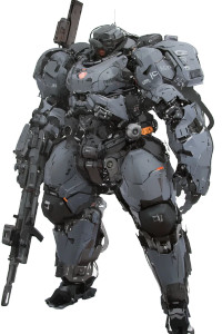 Mech 3D Render Vinyl Car Decal Sticker – Waterproof & UV-Resistant 8"