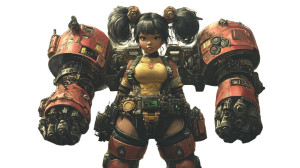 Gundam Steampunk Girl Vinyl Car Decal Sticker – Waterproof & UV-Resistant 8"