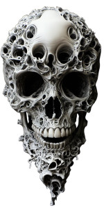 Dadaist Skull Vinyl Car Decal Sticker – Waterproof & UV-Resistant 8"