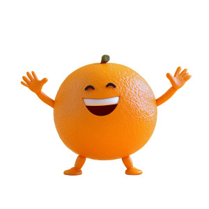 Happy Orange Vinyl Car Decal Sticker – Waterproof & UV-Resistant 8" Happy Orange Vinyl Car Decal Sticker – Waterproof & UV-Resistant 8"