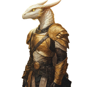 Angelic Dragonborn Vinyl Car Decal Sticker – Waterproof & UV-Resistant 8"