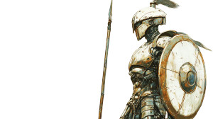 Bronze Hoplite Soldier Vinyl Car Decal Sticker – Waterproof & UV-Resistant 8"