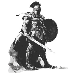 Roman Warrior V4 Vinyl Car Decal Sticker – Waterproof & UV-Resistant 8"