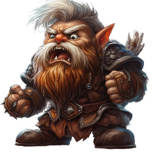 Confused Wow Dwarf Vinyl Car Decal Sticker – Waterproof & UV-Resistant 8"