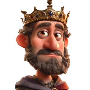 Pixar King Portrait V2 Vinyl Car Decal Sticker – Waterproof & UV-Resistant 8"
