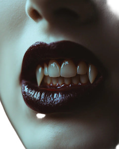 Vampire Mouth V2 Vinyl Car Decal Sticker – Waterproof & UV-Resistant 8"