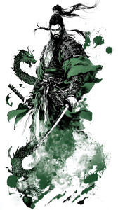 Guan Yu Exile Vinyl Car Decal Sticker – Waterproof & UV-Resistant 8"