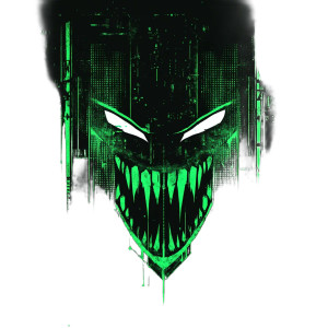 Cyberpunk Vampire Teeth Vinyl Car Decal Sticker – Waterproof & UV-Resistant 8"
