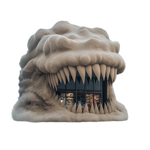 Sand Monster Mouth Vinyl Car Decal Sticker – Waterproof & UV-Resistant 8"