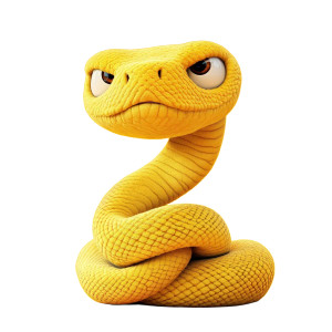 Cute Snake Design Vinyl Car Decal Sticker – Waterproof & UV-Resistant 