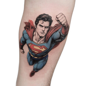 Superman Tattoo Design Vinyl Car Decal Sticker – Waterproof & UV-Resistant 8"
