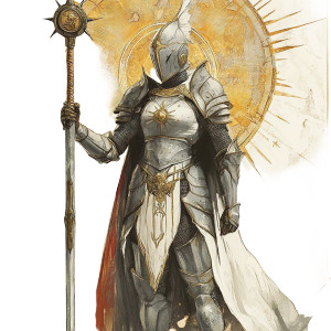 Female Knight Morningstar Vinyl Car Decal Sticker – Waterproof & UV-Resistant 8"