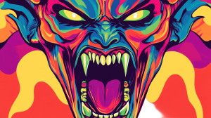 Screaming Devil Art Vinyl Car Decal Sticker – Waterproof & UV-Resistant 8"