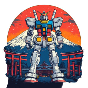 Gundam Sticker Logo Vinyl Car Decal Sticker – Waterproof & UV-Resistant 8"