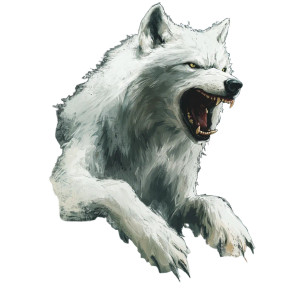 White Wolf Threatens Vinyl Car Decal Sticker – Waterproof & UV-Resistant 8"