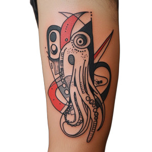 Cubist Squid Tattoo Vinyl Car Decal Sticker – Waterproof & UV-Resistant 8" Cubist Squid Tattoo Vinyl Car Decal Sticker – Waterproof & UV-Resistant 8"
