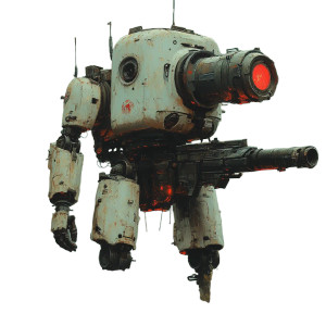 Soviet Battle Robot Vinyl Car Decal Sticker – Waterproof & UV-Resistant 8"