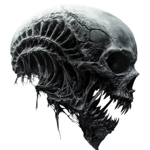 Monstrous Skull Fusion Vinyl Car Decal Sticker – Waterproof & UV-Resistant 8"