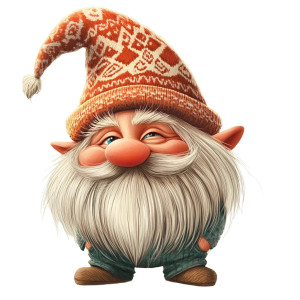 Happy Sock Gnome Vinyl Car Decal Sticker – Waterproof & UV-Resistant 8"