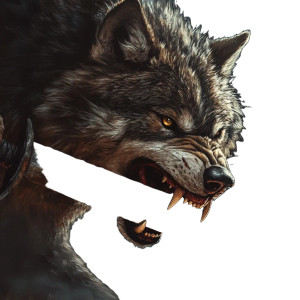 Angry Grey Wolf V2 Vinyl Car Decal Sticker – Waterproof & UV-Resistant 8"