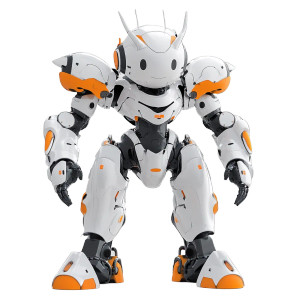 Cute White Mecha Vinyl Car Decal Sticker – Waterproof & UV-Resistant 8"