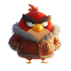 Red Angry Bird Vinyl Car Decal Sticker – Waterproof & UV-Resistant 8"