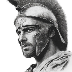 Thoughtful Hoplite Vinyl Car Decal Sticker – Waterproof & UV-Resistant 8"