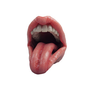 3D Tongue Modeling Vinyl Car Decal Sticker – Waterproof & UV-Resistant 8"