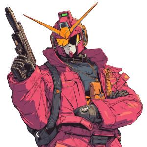 Gangster Gundam Vinyl Car Decal Sticker – Waterproof & UV-Resistant 8"