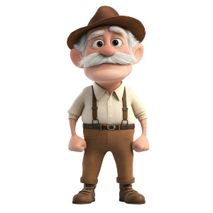 Kind Old Man V2 Vinyl Car Decal Sticker – Waterproof & UV-Resistant 8"
