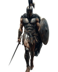 Greek Hoplite Warrior V2 Vinyl Car Decal Sticker – Waterproof & UV-Resistant 8"
