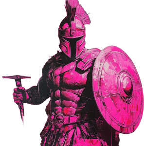 Cyber Spartan King Vinyl Car Decal Sticker – Waterproof & UV-Resistant 8"