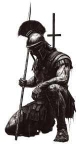 Roman Soldier Kneeling Vinyl Car Decal Sticker – Waterproof & UV-Resistant 8" Roman Soldier Kneeling Vinyl Car Decal Sticker – Waterproof & UV-Resistant 8"
