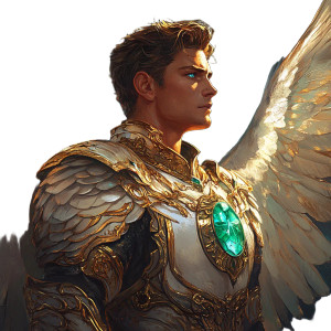 Celestial Angel Rafael Vinyl Car Decal Sticker – Waterproof & UV-Resistant 8"