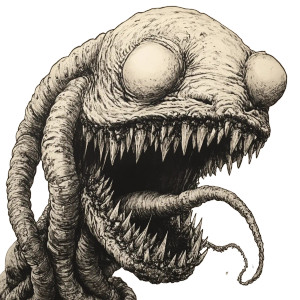 Worm Monster V2 Vinyl Car Decal Sticker – Waterproof & UV-Resistant 8"