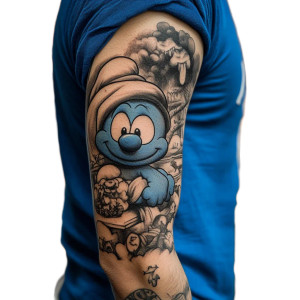 Smurf Tattoo Vinyl Car Decal Sticker – Waterproof & UV-Resistant 8" Smurf Tattoo Vinyl Car Decal Sticker – Waterproof & UV-Resistant 8"