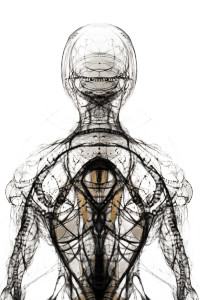 Nano Human Female Vinyl Car Decal Sticker – Waterproof & UV-Resistant 8"